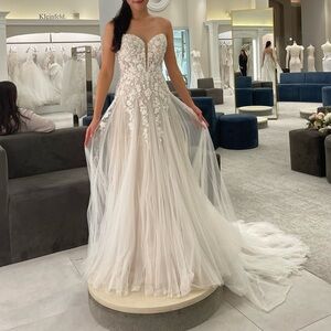 Martina Liana  1358 3D flower wedding dress gown boho